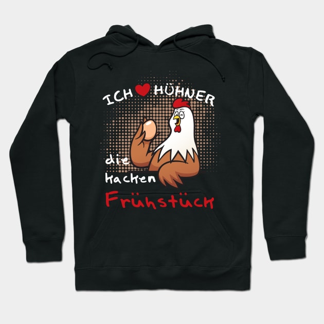 I Love Chicken Breakfast Eggs Hoodie by Hariolf´s Mega Store